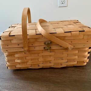 Vintage Wooden picnic basket